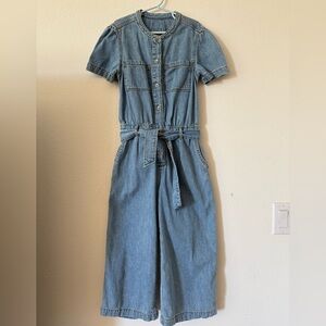 Gap girls Denim Short Sleeve Jumpsuit